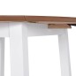 vidaXL Mesa de alas abatibles redonda MDF blanca