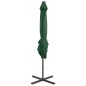 vidaXL Sombrilla voladiza con poste y luces LED 250 cm verde vidaXL Sombrilla voladiza con poste y luces LED 250 cm verde