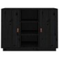 vidaXL Aparador madera maciza de pino negro 100x40x75 cm vidaXL Aparador madera maciza de pino negro 100x40x75 cm