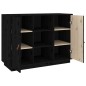 vidaXL Aparador madera maciza de pino negro 100x40x75 cm vidaXL Aparador madera maciza de pino negro 100x40x75 cm