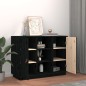 vidaXL Aparador madera maciza de pino negro 100x40x75 cm vidaXL Aparador madera maciza de pino negro 100x40x75 cm