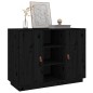 vidaXL Aparador madera maciza de pino negro 100x40x75 cm vidaXL Aparador madera maciza de pino negro 100x40x75 cm