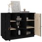 vidaXL Aparador madera maciza de pino negro 100x40x75 cm vidaXL Aparador madera maciza de pino negro 100x40x75 cm