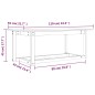 vidaXL Mesa de centro de madera maciza de pino 110x55x45 cm vidaXL Mesa de centro de madera maciza de pino 110x55x45 cm