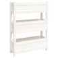 vidaXL Jardinera de madera maciza de pino blanco 77x25x104,5 cm vidaXL Jardinera de madera maciza de pino blanco 77x25x104,5 cm