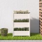 vidaXL Jardinera de madera maciza de pino blanco 77x25x104,5 cm vidaXL Jardinera de madera maciza de pino blanco 77x25x104,5 cm