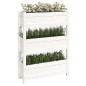 vidaXL Jardinera de madera maciza de pino blanco 77x25x104,5 cm vidaXL Jardinera de madera maciza de pino blanco 77x25x104,5 cm