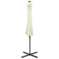vidaXL Sombrilla voladiza con poste y luces LED arena 300 cm vidaXL Sombrilla voladiza con poste y luces LED arena 300 cm