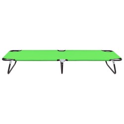 vidaXL Tumbona plegable de acero verde