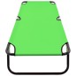 vidaXL Tumbona plegable de acero verde vidaXL Tumbona plegable de acero verde