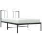 vidaXL Estructura de cama con cabecero metal negro 90x200 cm vidaXL Estructura de cama con cabecero metal negro 90x200 cm