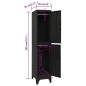 vidaXL Taquilla de acero negro 38x45x180 cm vidaXL Taquilla de acero negro 38x45x180 cm