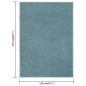 vidaXL Alfombra de pelo corto azul 120x170 cm vidaXL Alfombra de pelo corto azul 120x170 cm