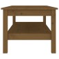 vidaXL Mesa de centro madera maciza de pino marrón miel 110x50x40 cm vidaXL Mesa de centro madera maciza de pino marrón miel 110x50x40 cm