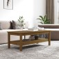 vidaXL Mesa de centro madera maciza de pino marrón miel 110x50x40 cm vidaXL Mesa de centro madera maciza de pino marrón miel 110x50x40 cm