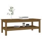 vidaXL Mesa de centro madera maciza de pino marrón miel 110x50x40 cm vidaXL Mesa de centro madera maciza de pino marrón miel 110x50x40 cm