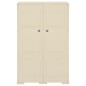 vidaXL Armario de plástico diseño madera blanco angora 79x43x125 cm vidaXL Armario de plástico diseño madera blanco angora 79x43x125 cm