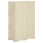 vidaXL Armario de plástico diseño madera blanco angora 79x43x125 cm vidaXL Armario de plástico diseño madera blanco angora 79x43x125 cm