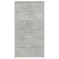 vidaXL Aparador con 6 cajones contrachapada gris hormigón 50x34x96cm vidaXL Aparador con 6 cajones contrachapada gris hormigón 50x34x96cm