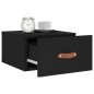 vidaXL Mesita de noche de pared negro 35x35x20 cm vidaXL Mesita de noche de pared negro 35x35x20 cm