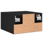 vidaXL Mesita de noche de pared negro 35x35x20 cm vidaXL Mesita de noche de pared negro 35x35x20 cm