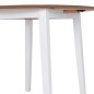 vidaXL Mesa de alas abatibles redonda MDF blanca