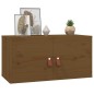 vidaXL Armario de pared 2 uds madera de pino marrón miel 60x30x30 cm vidaXL Armario de pared 2 uds madera de pino marrón miel 60x30x30 cm