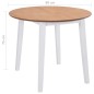vidaXL Mesa de alas abatibles redonda MDF blanca
