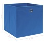 vidaXL Cajas de almacenaje 4 uds tela 32x32x32 cm azul vidaXL Cajas de almacenaje 4 uds tela 32x32x32 cm azul