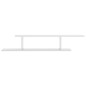 vidaXL Estante de pared de TV contrachapado blanco brillo 125x18x23 cm
