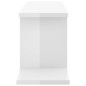 vidaXL Estante de pared de TV contrachapado blanco brillo 125x18x23 cm