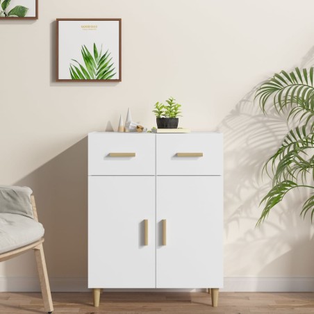 vidaXL Aparador de madera contrachapada blanco 69,5x34x89 cm