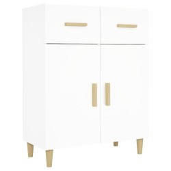 vidaXL Aparador de madera contrachapada blanco 69,5x34x89 cm
