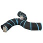 vidaXL Túnel para gatos con 3 salidas poliéster negro y azul 25 cm vidaXL Túnel para gatos con 3 salidas poliéster negro y azul 25 cm