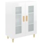 vidaXL Aparador de madera contrachapada blanco brillante 69,5x34x90 cm vidaXL Aparador de madera contrachapada blanco brillante 69,5x34x90 cm