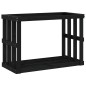 vidaXL Soporte para leña de exterior madera pino negro 108x52x74 cm vidaXL Soporte para leña de exterior madera pino negro 108x52x74 cm