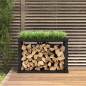 vidaXL Soporte para leña de exterior madera pino negro 108x52x74 cm vidaXL Soporte para leña de exterior madera pino negro 108x52x74 cm