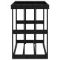 vidaXL Soporte para leña de exterior madera pino negro 108x52x74 cm vidaXL Soporte para leña de exterior madera pino negro 108x52x74 cm
