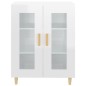 vidaXL Aparador de madera contrachapada blanco brillante 69,5x34x90 cm vidaXL Aparador de madera contrachapada blanco brillante 69,5x34x90 cm