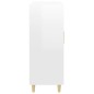 vidaXL Aparador de madera contrachapada blanco brillante 69,5x34x90 cm vidaXL Aparador de madera contrachapada blanco brillante 69,5x34x90 cm