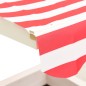 vidaXL Arenero con tejado ajustable madera abeto blanco y rojo UV50