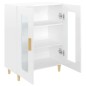 vidaXL Aparador de madera contrachapada blanco brillante 69,5x34x90 cm vidaXL Aparador de madera contrachapada blanco brillante 69,5x34x90 cm