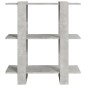 vidaXL Estantería/divisor de espacios gris hormigón 80x30x87 cm vidaXL Estantería/divisor de espacios gris hormigón 80x30x87 cm