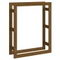vidaXL Estante para leña madera maciza de pino marrón miel 80x25x100cm vidaXL Estante para leña madera maciza de pino marrón miel 80x25x100cm