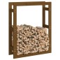 vidaXL Estante para leña madera maciza de pino marrón miel 80x25x100cm vidaXL Estante para leña madera maciza de pino marrón miel 80x25x100cm