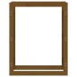 vidaXL Estante para leña madera maciza de pino marrón miel 80x25x100cm vidaXL Estante para leña madera maciza de pino marrón miel 80x25x100cm