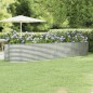 vidaXL Jardinera arriate acero recubrimiento polvo plata 396x100x68 cm vidaXL Jardinera arriate acero recubrimiento polvo plata 396x100x68 cm