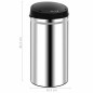 vidaXL Cubo de basura con sensor automático 50 L acero inoxidable vidaXL Cubo de basura con sensor automático 50 L acero inoxidable