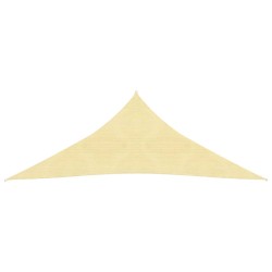 vidaXL Toldo de vela HDPE beige 160 g/m² 5x7x7 m