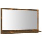 vidaXL Espejo de baño madera contrachapada roble ahumado 60x10,5x37 cm vidaXL Espejo de baño madera contrachapada roble ahumado 60x10,5x37 cm